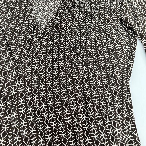 Chicos Stamped Geometric Jacket Chocolate Chip Acetate Size XL NWT - Picture 2 of 4